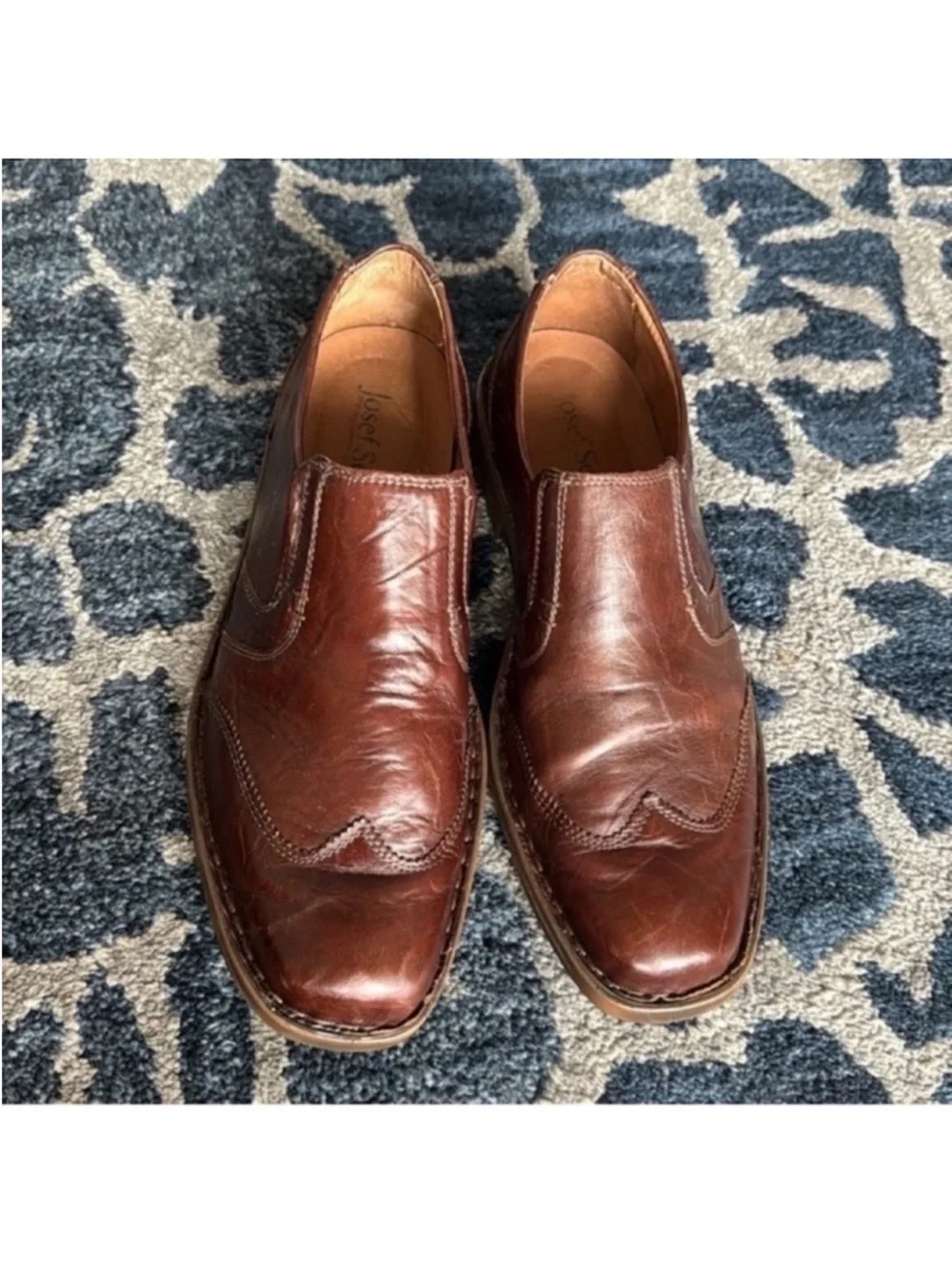 Josef Seibel Men’s Douglas Leather Slip on Loafers/Shoes Size 11 EU 44 Brown
